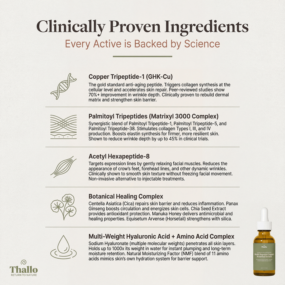 glutathione pills Thallo® Multi-Peptide Serum with Copper Complex – Thallo® Skincare