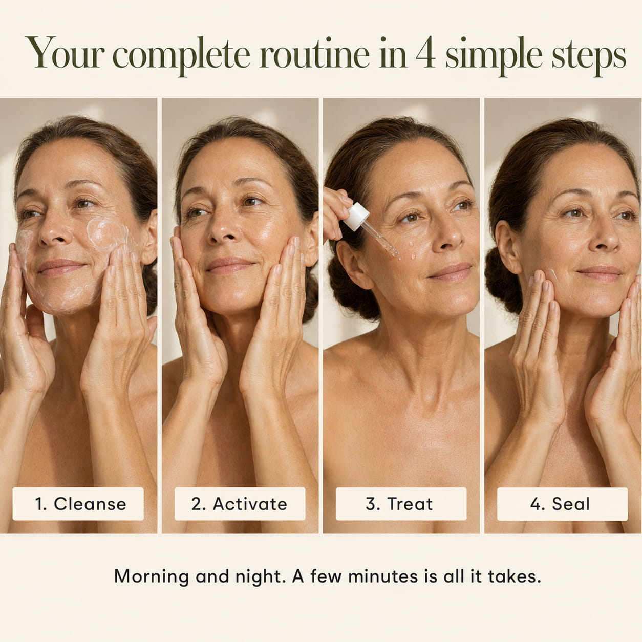 The Peptide Restore System for Mature Women's Skin