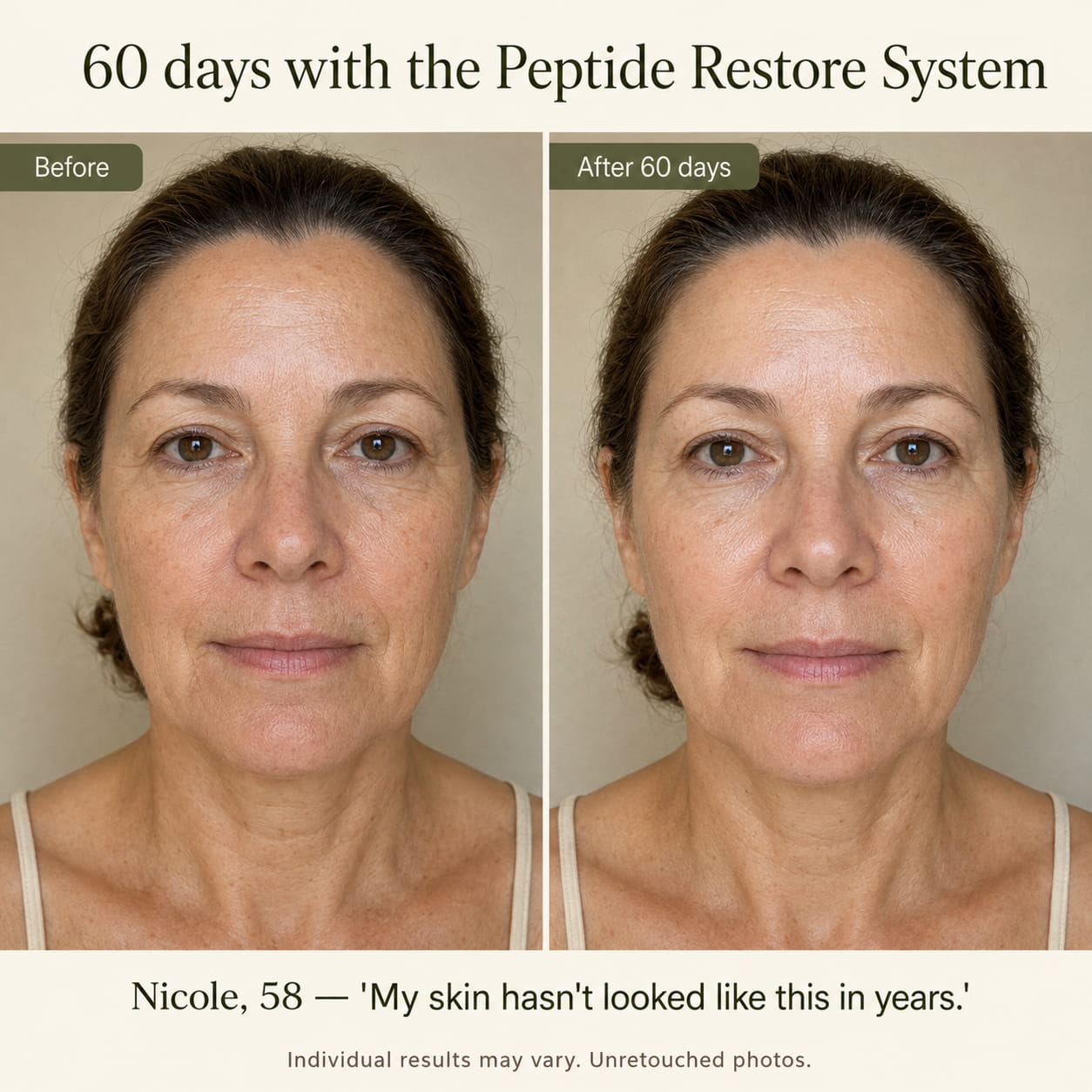 The Peptide Restore System for Mature Women's Skin