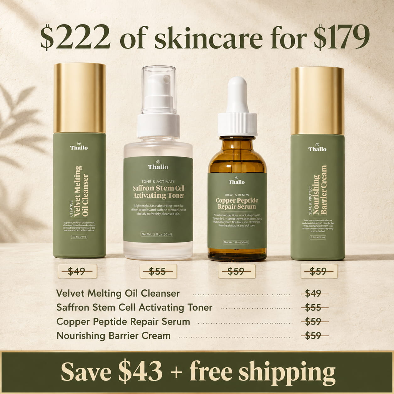 The Peptide Restore System for Mature Women's Skin