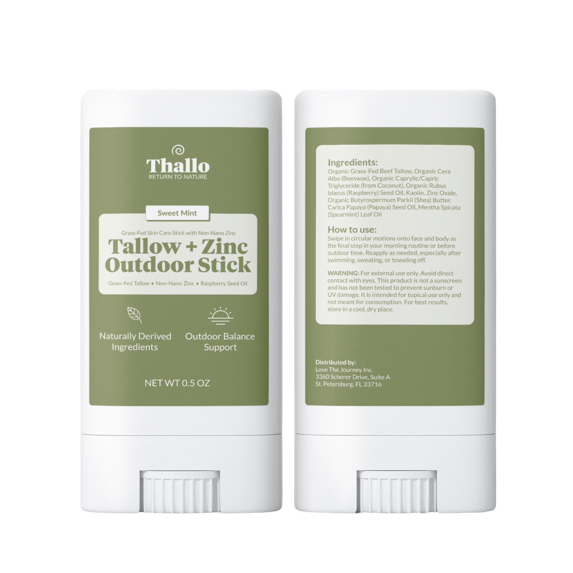 Thallo® Tallow + Zinc Outdoor Stick (2-Pack)