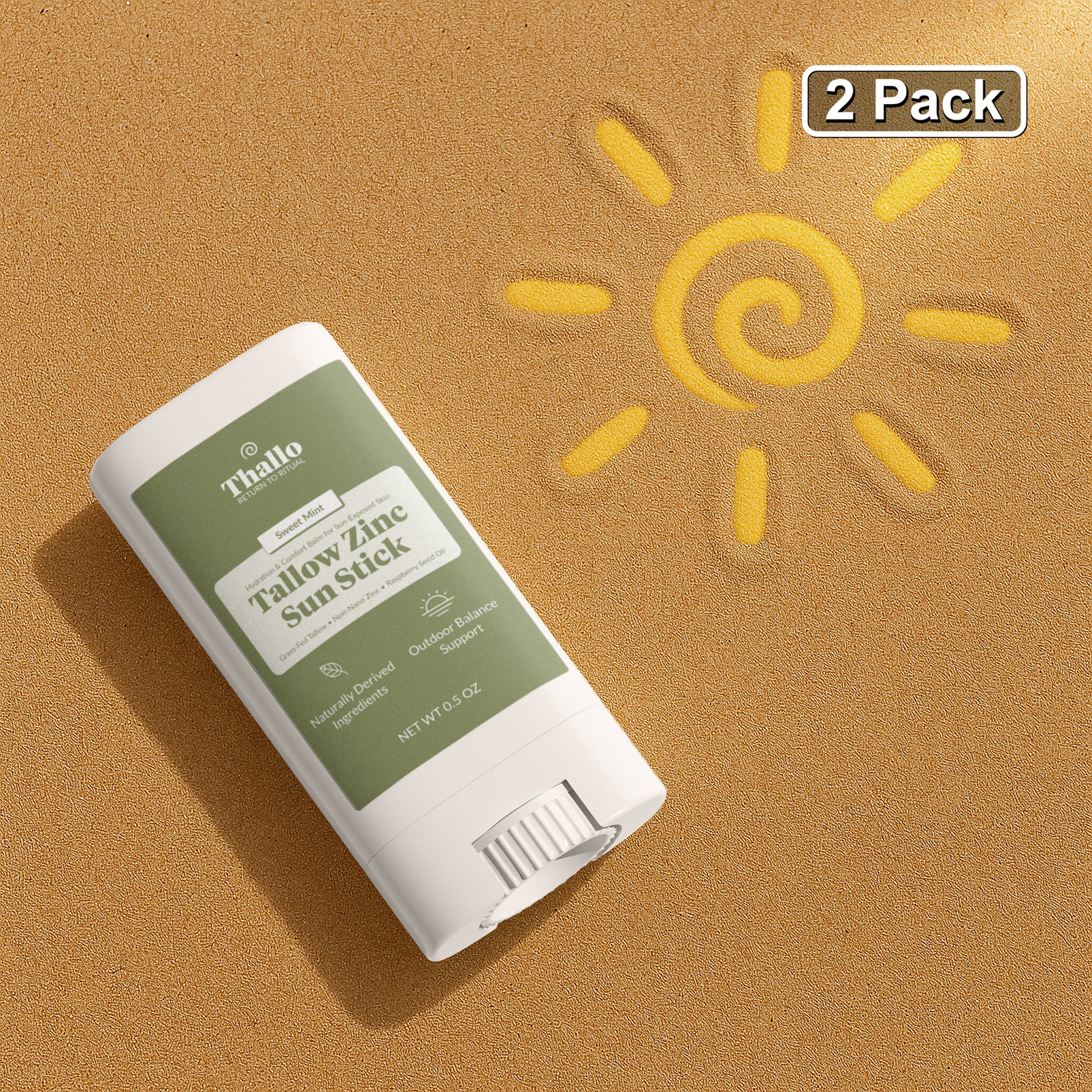 Thallo® 2-Pack Tallow Zinc Sun Stick