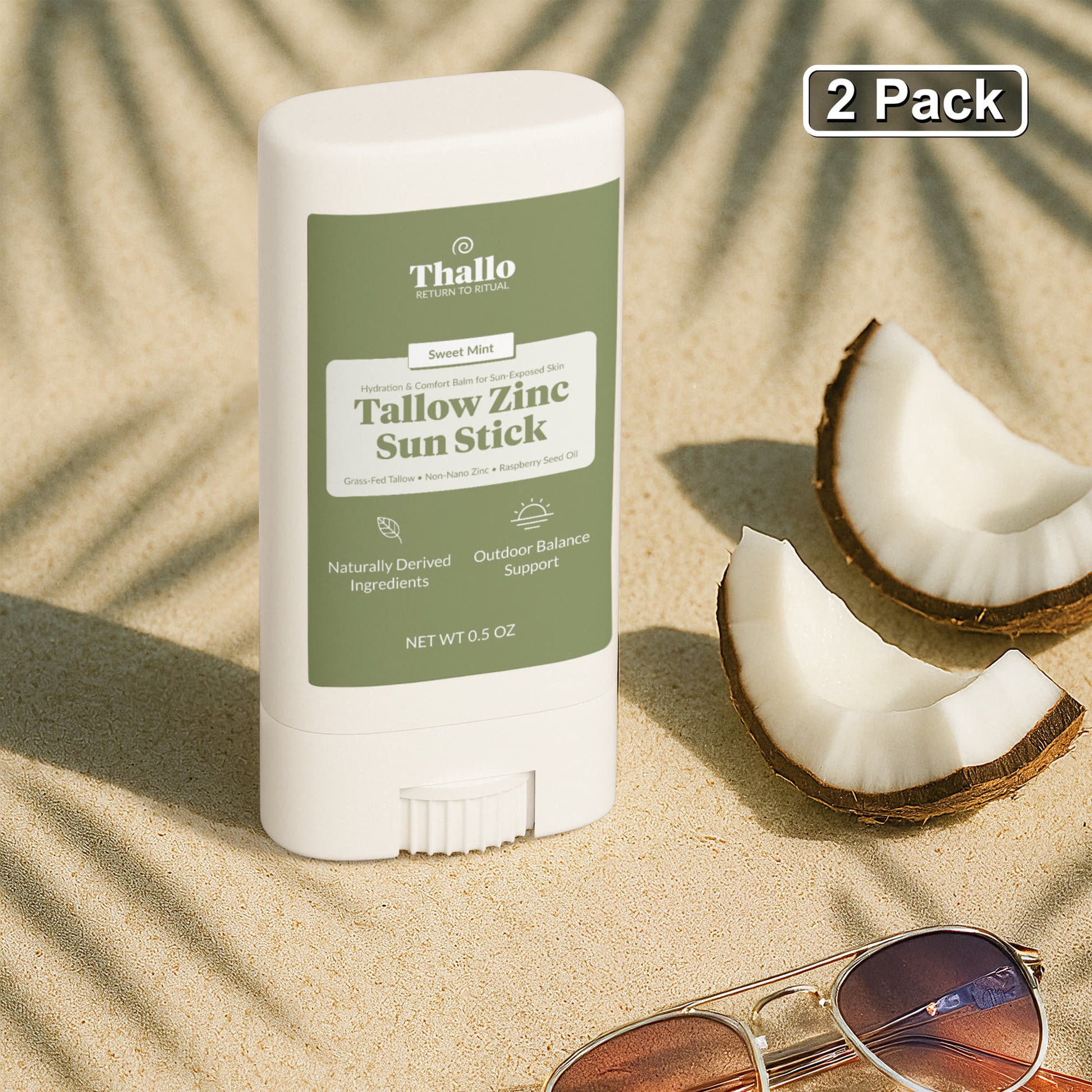 Thallo® 2-Pack Tallow Zinc Sun Stick