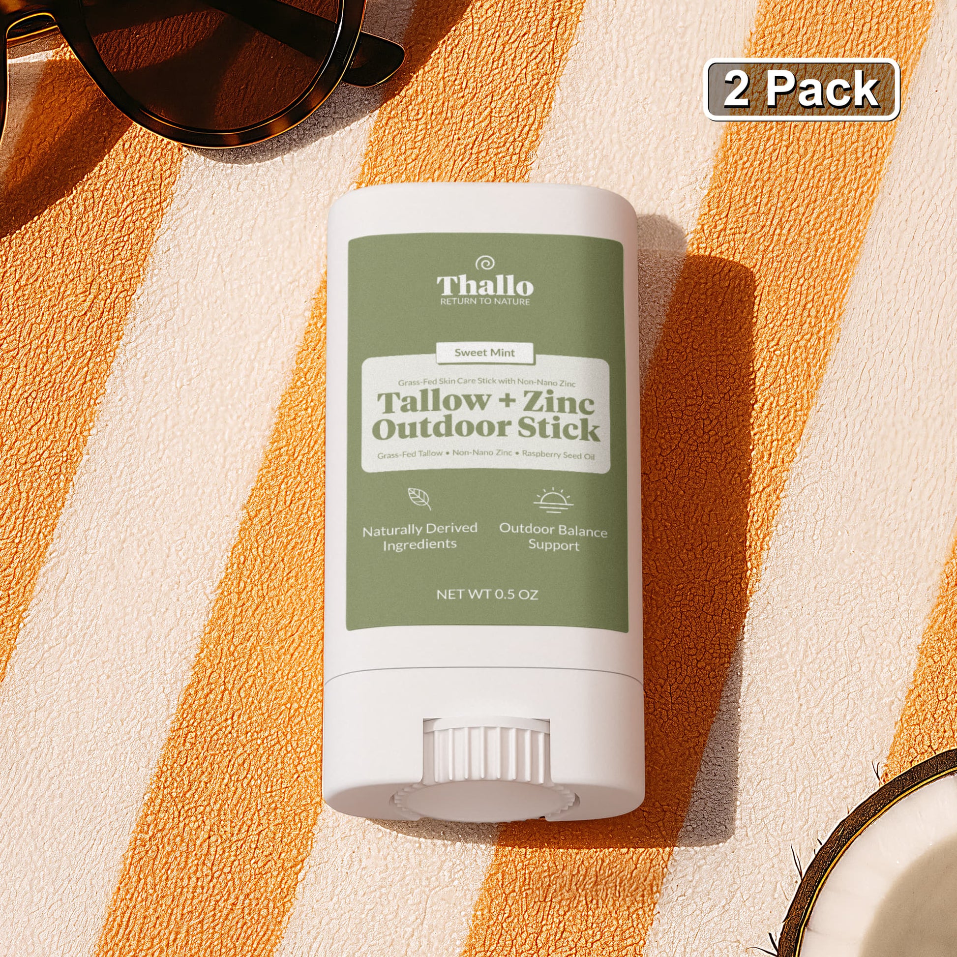 Thallo® Tallow + Zinc Outdoor Stick (2-Pack)