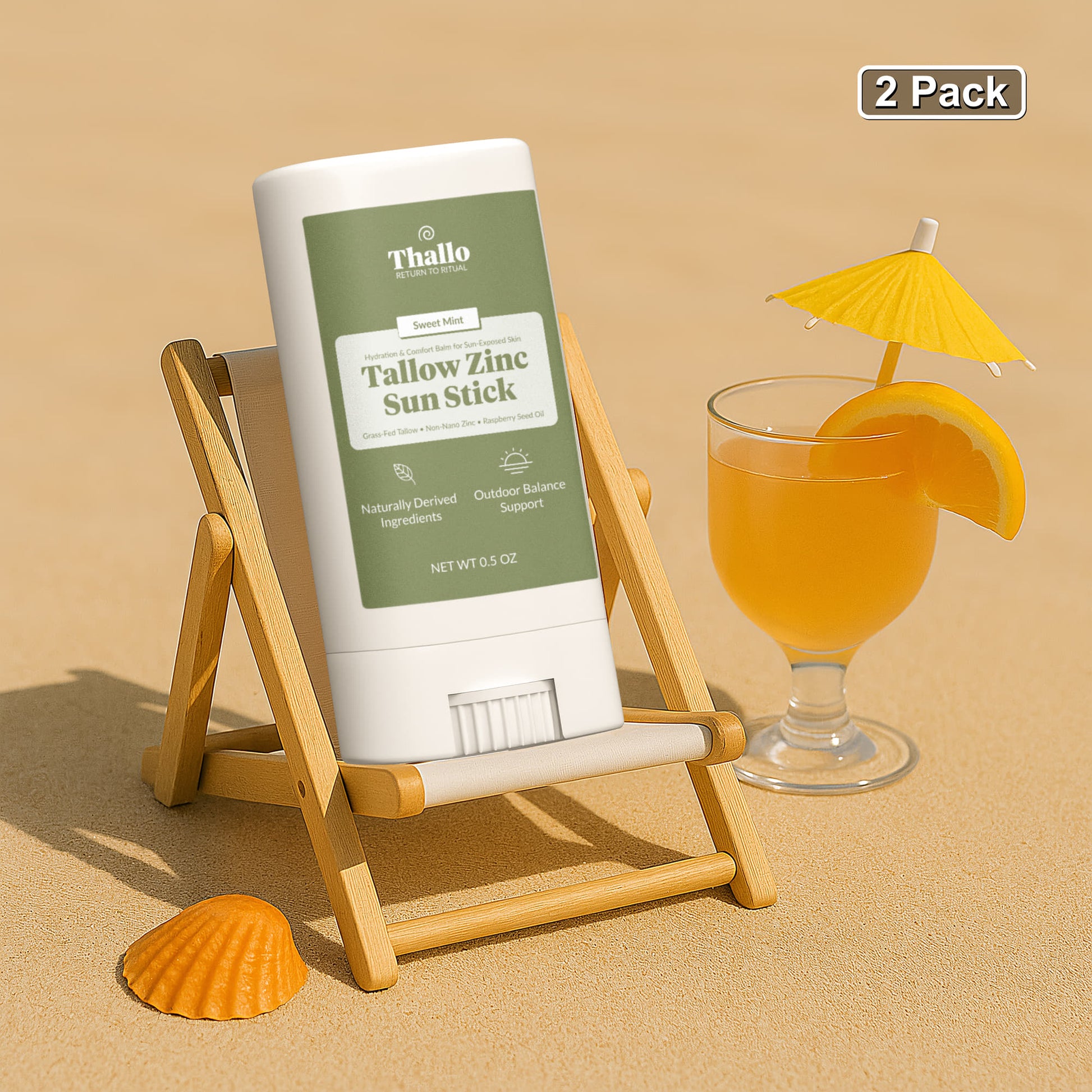 Thallo® 2-Pack Tallow Zinc Sun Stick